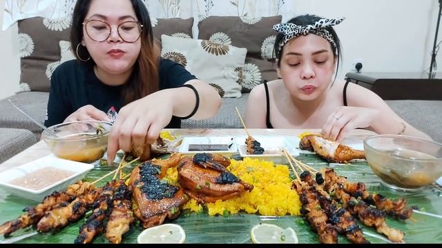 CHICKEN INASAL, CHICKEN SKIN BARBEQUE AT JAVA RICE MUKBANG | PINOY MUKBANG