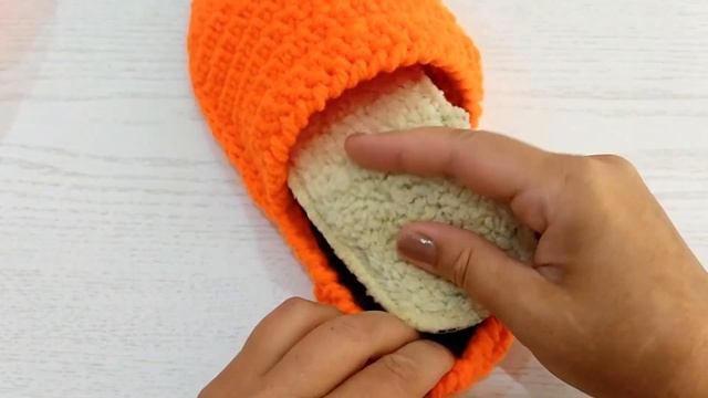 ТАПОЧКИ "ТИГРУШИ" КРЮЧКОМ ПОДРОБНЫЙ МАСТЕР КЛАСС/KNITTED SLIPPERS/GESTRICKTE HAUSSCHUHE