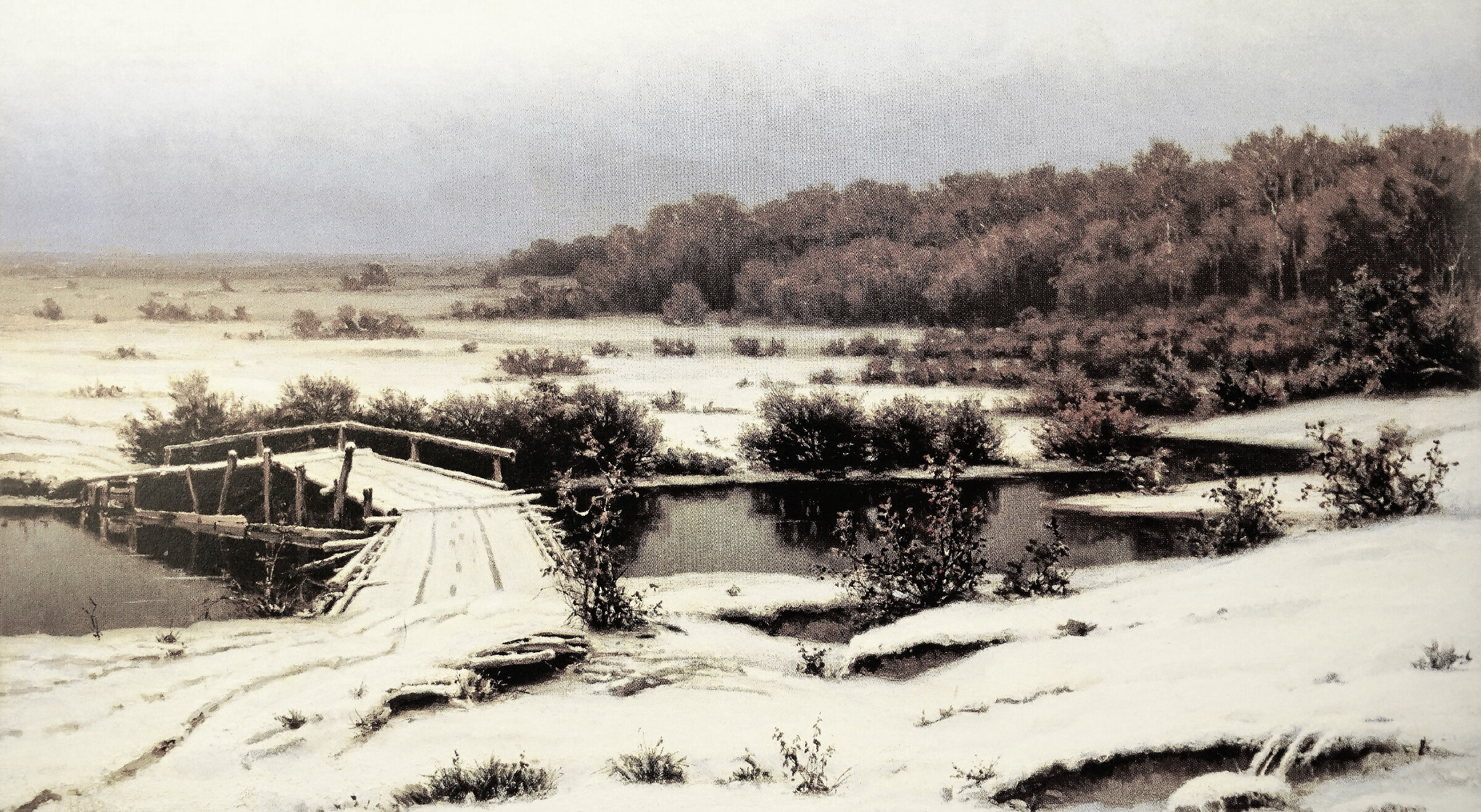 Ефим Волков. "Первый снег" ("Ранний снег"). 1883