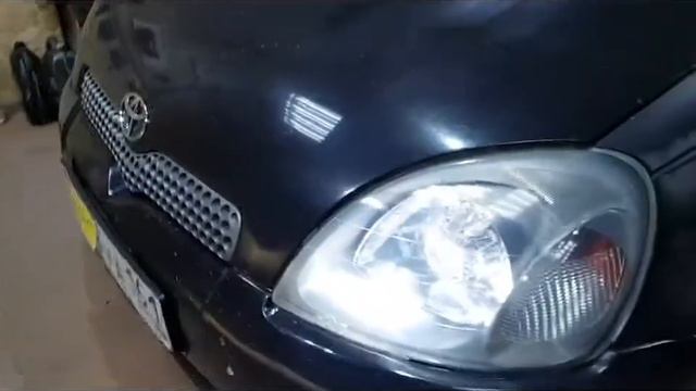 Toyota Yaris. Бюджетный вариант улучшения света не ослепляя встречных водителей.