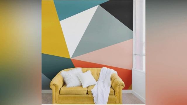 150 Geometric Wall Painting Designs Ideas 2023  Geometric Accent Wall Paint  Wall Painting Design