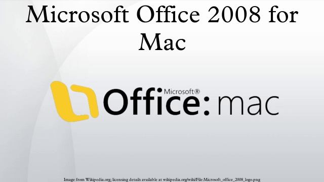 Microsoft Office 2008 for Mac