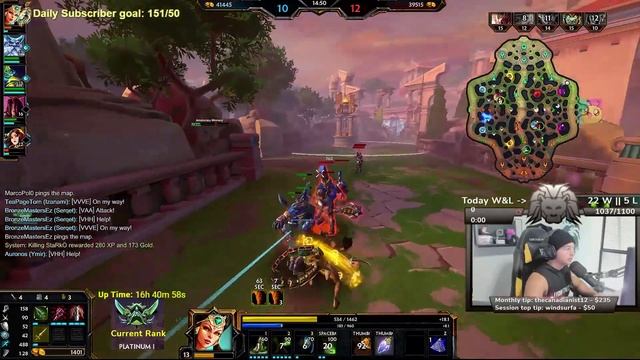 SERQET (3) BRONZE TO MASTERS 26 HOUR SMITE CHALLENGE GAME 28