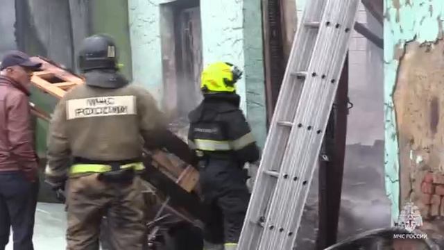 Пожар в городе Хабаровск.