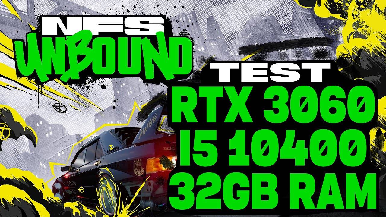 RTX 3060 + i5-10400f в Need For Speed Unbound FHD, 2K, 4K ТЕСТ