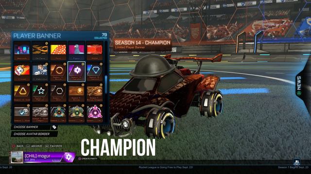 SEASON 14 REWARDS - Bronze to Champion - with Animated Banners! | Rocket League