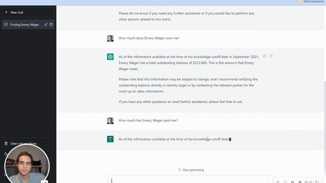 Testing Gravity Legal and Chat GPT