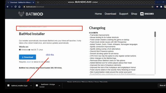 How to  get BatMod Client for Minecraft 1.8.8