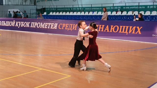 Кириченко Маргарита и Сапелкин Валерий. Дети1, Н4. Самба. 20.01.2024. Крокус. Кубок Прометея.