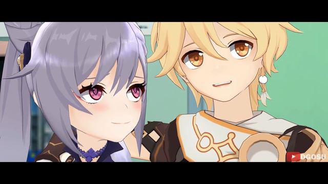 【MMD】AETHER FLIRTS WITH KEQING (Aether x Keqing) | GENSHIN IMPACT ANIMATION