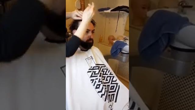 Установка мужской системы волос