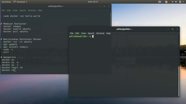 Instalasi docker dan create container pada ubuntu 18.04 | Dimas Aldi Candra S. | 193307010