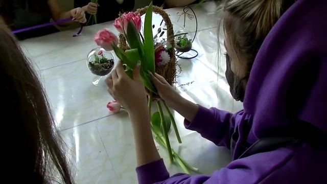 Мастер класс "Создание круглого букета в спиральной технике"