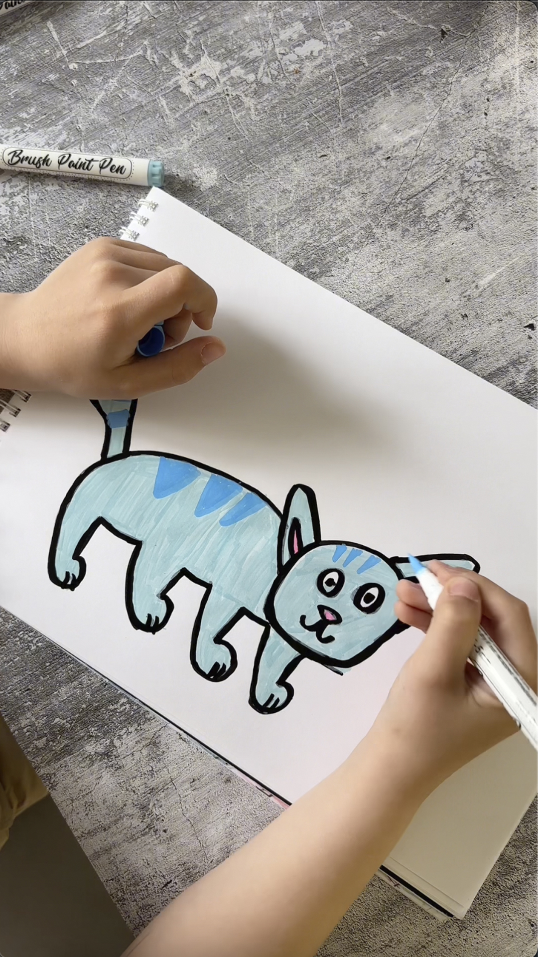 Рисуем котика из цифр акриловыми маркерами Free Art | Самый легкий способ рисования для детей
