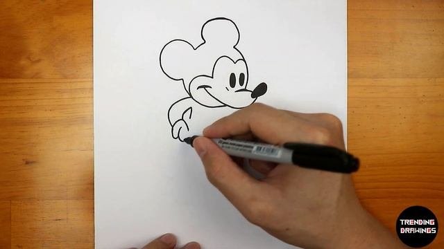 How To Draw Mickey Mouse FNF - FNF MOD Character Easy Step by Step