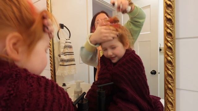 ADLEY got PiNK HAiR!!  Ultimate Surprise for Mom & Dad after Snowboarding Date! Happy Valentines Da
