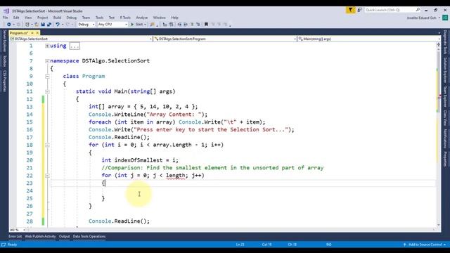 09  Selection Sort : Data Structures and Algorithms