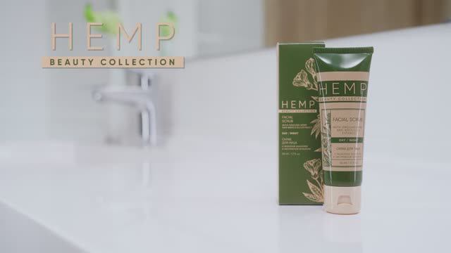 Скраб для лица для бережного очищения кожи Hemp Beauty Collection