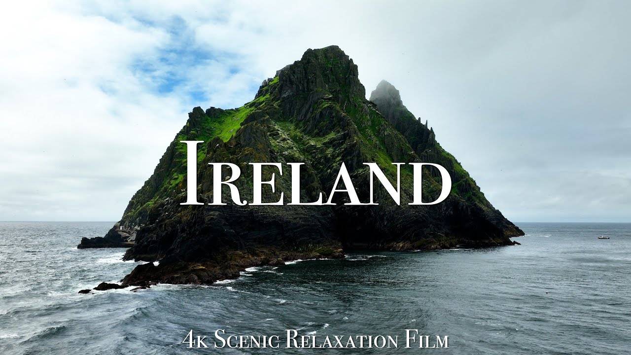 Ирландия - Ireland 4K - Scenic Relaxation Film With Celtic Music