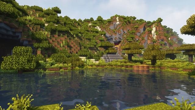 Minecraft Relaxing Lakeside Hills w/c418 Music Box | 1 hour