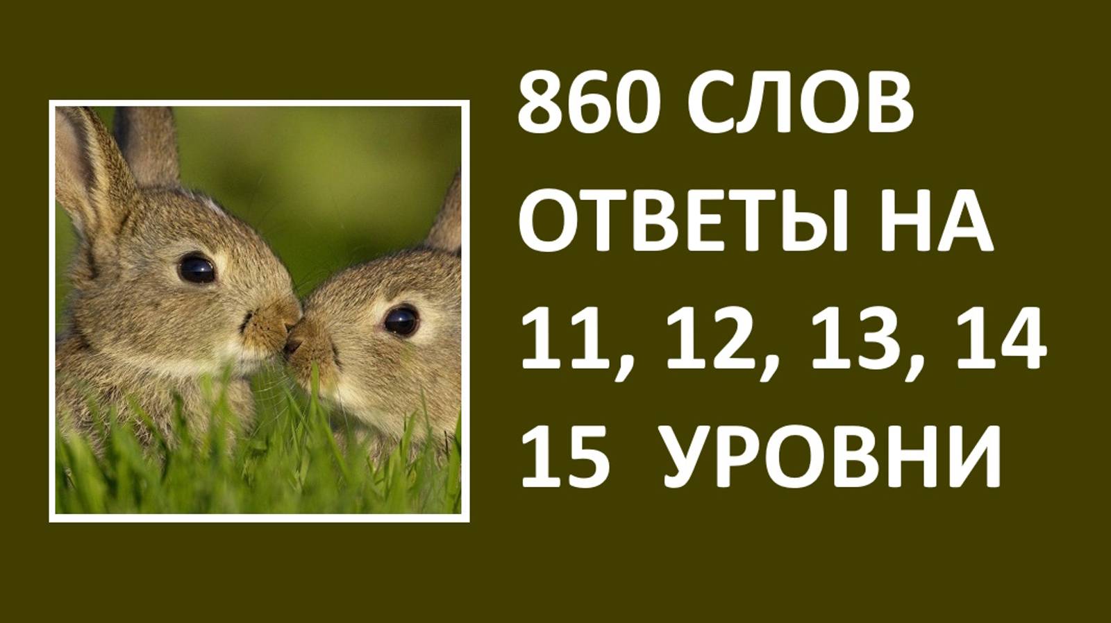 Словесная игра 860 слов ответы 11, 12, 13, 14, 15 уровни