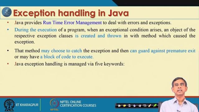 Lecture 23: Exception Handling-I