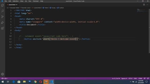 HTML EVENTS Tutorial in hindi 12  html and css tutorial