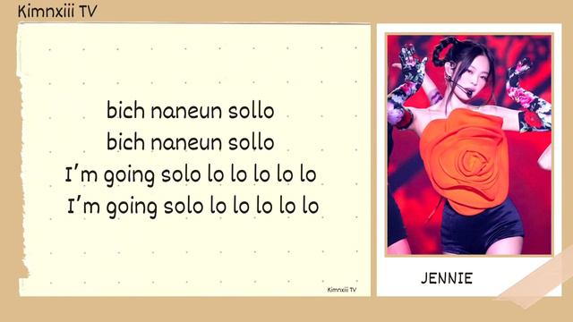Jennie - SOLO (The Show Version) - Easy Lyrics