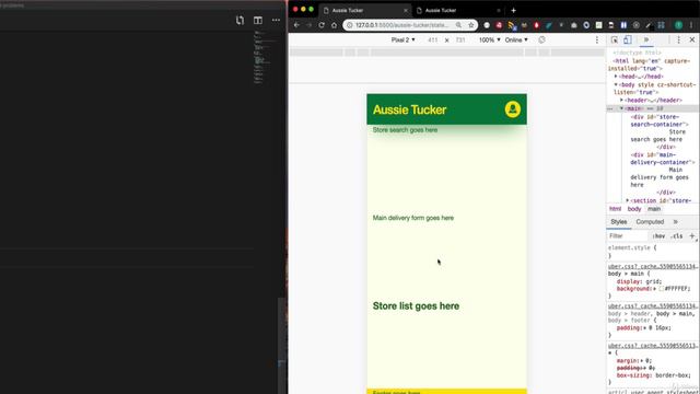 111 Defining the main content section layout