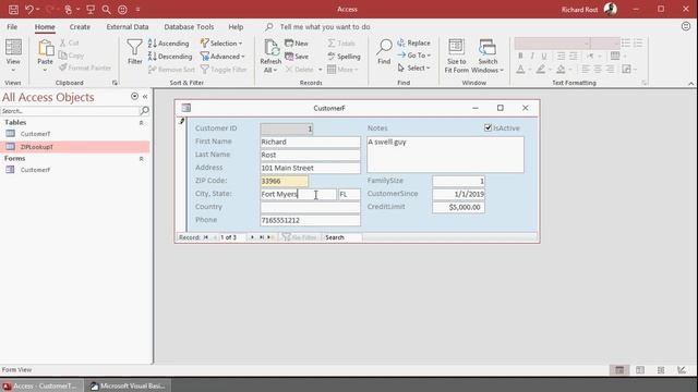 Microsoft Access ZIP Code Lookup Template - SHORT VERSION - TechHelp (Post, Postal Code)