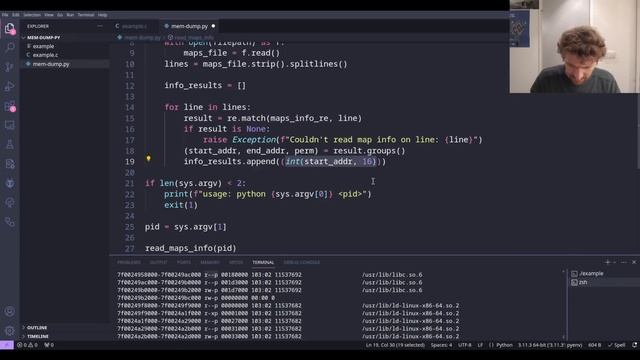 Getting up in another processes memory