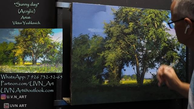 "Sunny day" Acrylic. Artist - Viktor Yushkevich. #80 photos in 2021.