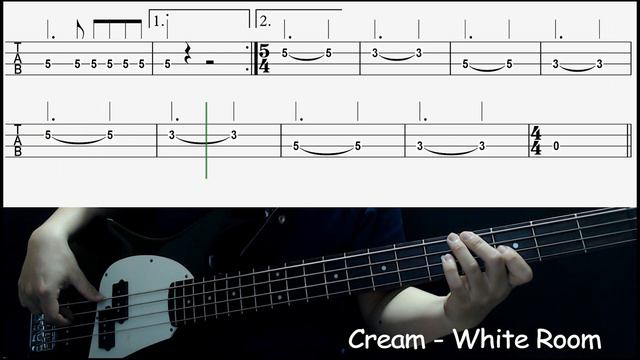 Cream - White Room[2019 Joker Movie OST] (Bass cover with tabs 166)