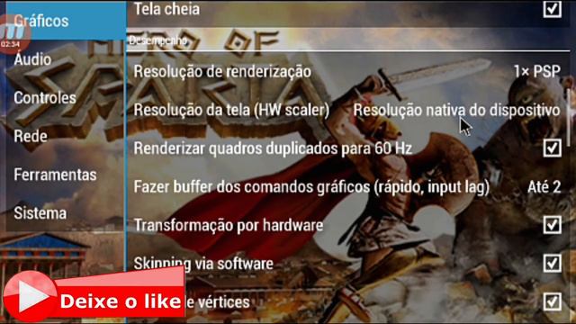 🔴 CONFIGURANDO HERO OF SPARTA PARA RODAR LISO NO CELULAR (EMULADOR PPSSPP) 🔴
