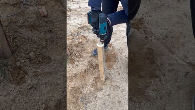 Размечаем с братом границы фундамента дома-бани