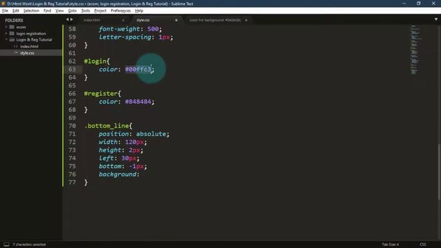 How To Make Login & Registration Form Using HTML And CSS Step By Step | Beginner Tutorial - 04