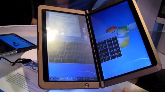 MSI Dual Screen Netbook mit Multitouch Display