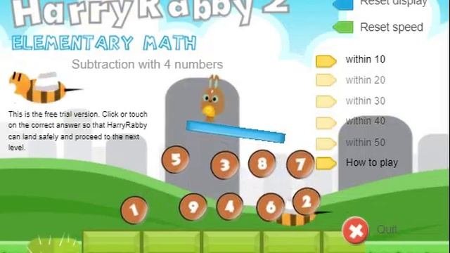 HarryRabby 2 DEMO - Subtraction with 4 numbers
