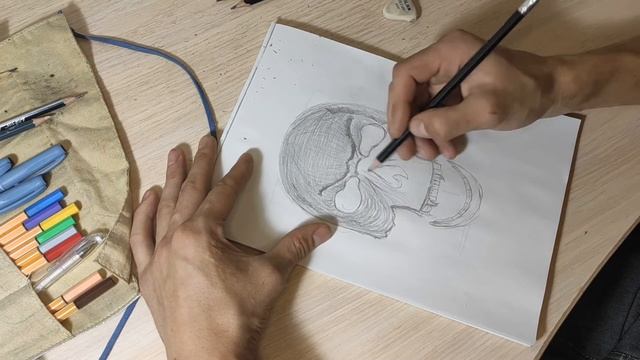 КАК НАРИСОВАТЬ ЧЕРЕП ЗА 5 МИНУТ 18+ #череп #какнарисоватьчереп #рисовать #нарисовать #обучение #уро