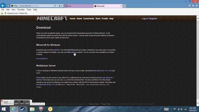 how to get minecraft exe/msi
