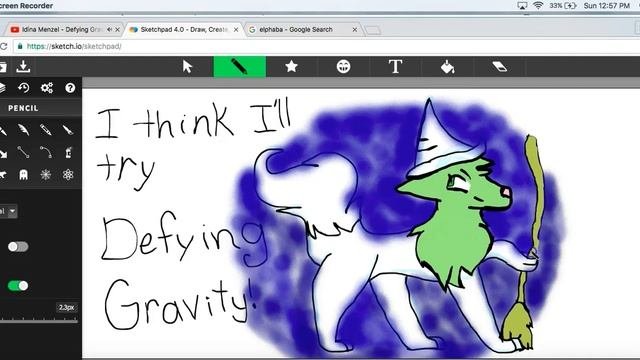 Defying Gravity! -Wolf Speed_paint-