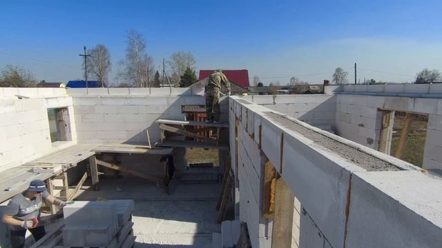 Армопояс дома из газобетона