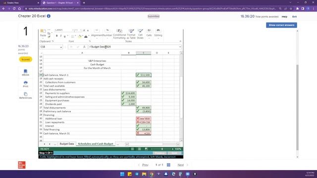 McGraw-Hill Chapter 20 Excel Spreadsheet
