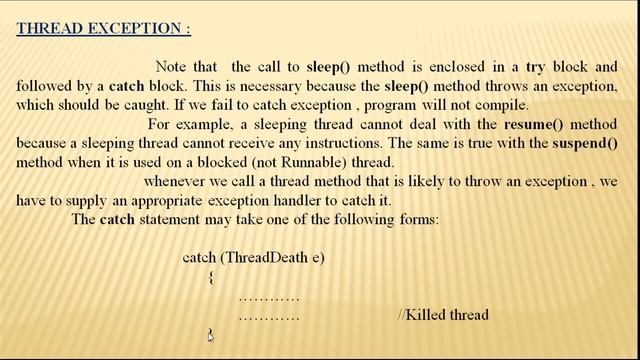 39  II BSc 3rd Sem - Computers -OOPS using JAVA - Synchronization Thread Exception Thread Priorit