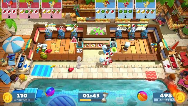 Overcooked 2. 2 Versus 2 game | The swimming mouse