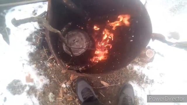 Обжиг медных проводов.