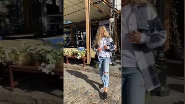 Рубашка женская клетка