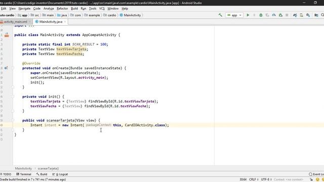 ✅  Escanear tarjeta de crédito o débito en Android Studio con card.io