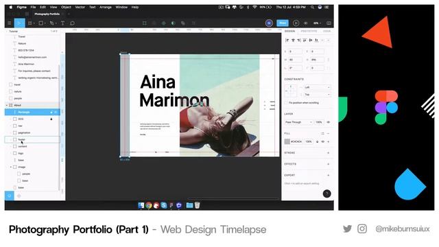 Figma Tutorial - Photography Portfolio (Part 1) Web Design (Time Lapse)