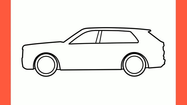 How To Draw A ROLLS ROYCE CULLINAN Easy / Drawing Rolls-royce Suv Car Step By Step